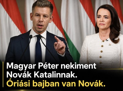 Magyar Péter nekiment Novák Katalinnak. Óriási bajban van Novák.