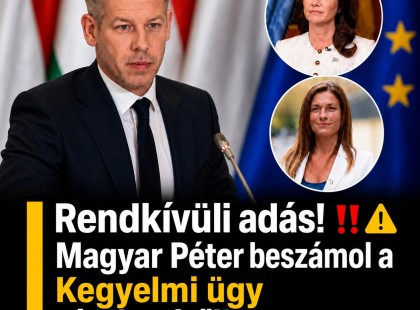 Magyar Péterék most élő videóban mutatják be a kegyelmi ügy titkos dossziéjának részleteit
