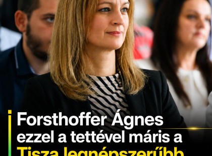 Forsthoffer Ágnes ezzel a tettével máris a Tisza legnépszerűbb politikusává vált!