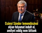 Csányi Sándor lemondásával olyan folyamat indult el, amilyet eddig nem láttunk