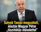 Sulyok Tamás megszólalt, miután Magyar Péter „tiszítótűz-művelettel” fejezné le hivatalát