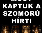 1 perce érkezett! Gyászba borult az ország – Szörnyű hírt kaptunk ma reggelre – nagy név távozott közülünk! 👇𝐂𝐢𝐤𝐤 𝐚 𝐡𝐨𝐳𝐳𝐚́𝐬𝐳𝐨́𝐥𝐚́𝐬𝐨𝐤𝐧𝐚́𝐥!