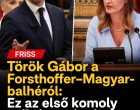 Török Gábor politikai elemző a Forsthoffer-balhéról: Ez az első komoly nyilvános tiszás konfliktus