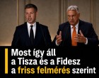 Most így áll a Tisza és a Fidesz a friss felmérés szerint