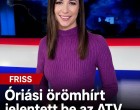Óriási örömhírt jelentett be az ATV híradósa, Nemes Anna (+fotó)