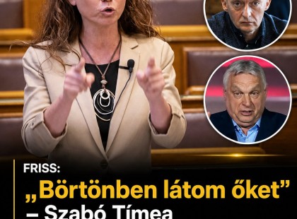 Szabó Tímea neveket is mondott, akiket börtönben látna!Orbán Viktor elszámoltatása nélkül nem lenne valódi az igazságtétel”