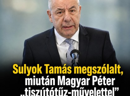 Sulyok Tamás megszólalt, miután Magyar Péter „tiszítótűz-művelettel” fejezné le hivatalát