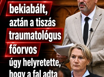 Takács Péter bekiabált, aztán a tiszás traumatológus főorvos úgy helyretette, hogy a fal adta a másikat