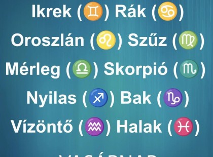 Vasárnapi horoszkóp ? Cikk a hozzászólásoknál >>>
