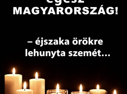 1 perce érkezett! Gyászba borult az ország – Szörnyű hírt kaptunk ma reggelre – nagy név távozott közülünk! ????? ? ?????́???́??́?????́?!