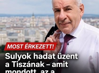 Sulyok Tamás hadat üzent a Tiszának – amit mondott, az a legkeményebb kritika!
