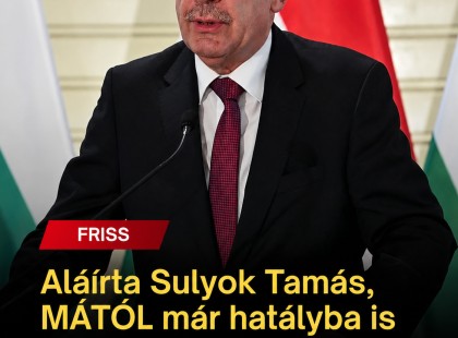 Aláírta Sulyok Tamás, MÁTÓL már hatályba is lépett a törvény! Ez mindent megváltoztat!