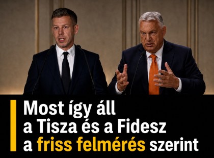 Most így áll a Tisza és a Fidesz a friss felmérés szerint