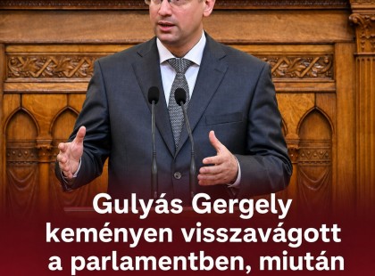 Gulyás Gergely keményen visszavágott a parlamentben, miután Magyar belengette a „tisztítótűz-műveletet”
