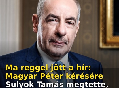 Ma reggel jött a hír: Magyar Péter kérésére Sulyok Tamás megtette, amit kért