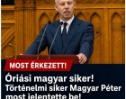 Óriási magyar siker! Történelmi siker Magyar Péter most jelentette be !Fidesz is csak pislogott !