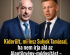Kiderült, mi lesz Sulyok Tamással, ha nem írja alá az Alaptörvény-módosítást – Magyar Péter elmondta