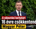 A választási korhatárt 16 évre csökkentené Magyar Péter