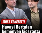 Havasi Bertalan keményen kiosztotta Gulyás Gergely!Mutatjuk