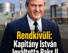 Rendkívüli: Kapitány István leváltotta Paks II vezérigazgatóját