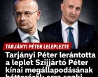 Tarjányi Péter lerántotta a leplet Szijjártó Péter kínai megállapodásának hátteréről: erre senki sem gondolt!