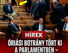 Óriási botrány tört ki a parlamentben – A képviselők azonnal kivonultak, minden felborult!