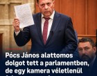 Lebuktatta a parlamenti kamera: