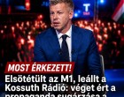 Itt a vége!Elsötétült az M1, leállt a Kossuth Rádió: véget ért a propaganda sugárzása a közmédiában!