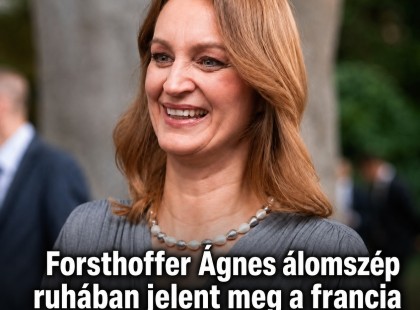 Forsthoffer Ágnes álomszép ruhában jelent meg a francia nagykövetség fogadásán