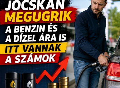 Jócskán megugrik csütörtökön a benzin és a dízel ára is – itt vannak a számok