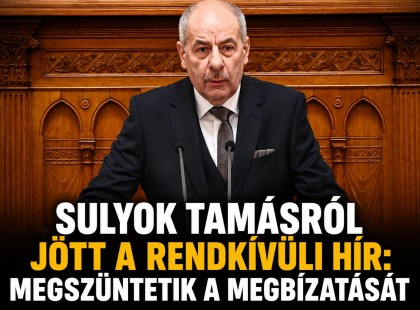 Sulyok Tamásról jött a rendkívüli hír: megszüntetik a megbízatását