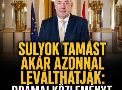 Sulyok Tamást akár azonnal leválthatják: drámai közleményt adott ki a Sándor-palota