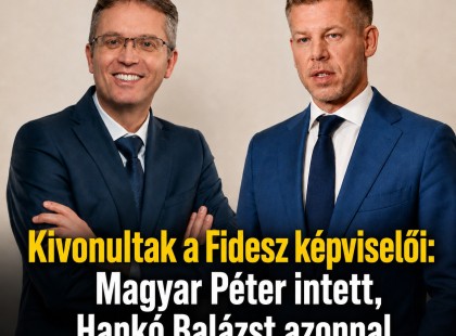 Kivonultak a Fidesz képviselői: Magyar Péter intett, Hankó Balázst azonnal elnémították