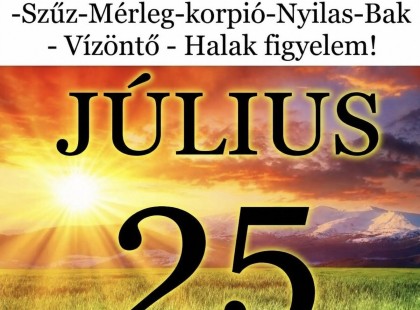 Hatalmas változást hoz a SZOMBAT!SZOMBATI horoszkóp Cikk a hozzászólásoknál >>>