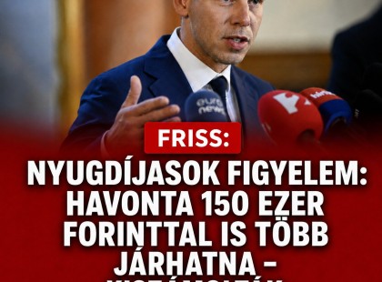 Nyugdíjasok figyelem: havonta 150 ezer forinttal is több járhatna – kiszámolták,mutatjuk