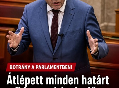 Átlépett minden határt a fideszes képviselő: példátlan botrány robbant ki a Parlamentben