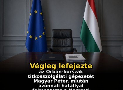 Végleg lefejezte az Orbán-korszak titkosszolgálati gépezetét Magyar Péter, miután azonnali hatállyal felmentette a Nemzeti Információs Központ főigazgatóját
