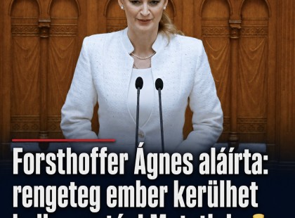 Forsthoffer Ágnes aláírta:rengeteg ember kerülhet bajba ezután!Mutatjuk: Cikk a hozzászólásoknál! ?