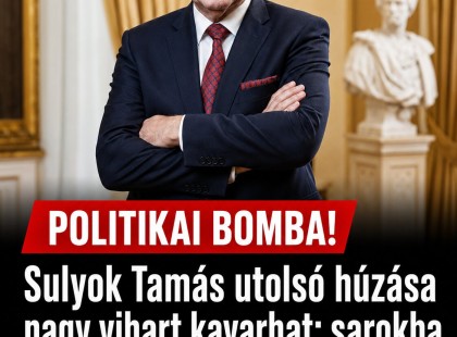 Sulyok Tamás utolsó húzása nagy vihart kavarhat: sarokba szoríthatja a Tisza-kormányt és az új köztársasági elnököt!