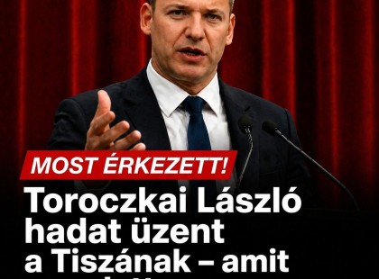 Toroczkai László hadat üzent a Tiszának – amit mondott, az a legkeményebb kritika!