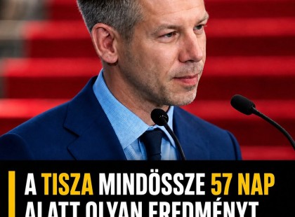 A TISZA mindössze 57 nap alatt olyan eredményt tudott felmutatni FIDESZ is tátott szájjal nézte ..1 óra alatt 48 ezer ember kedvelte az írását !? Cikk a hozzászólásoknál >>>