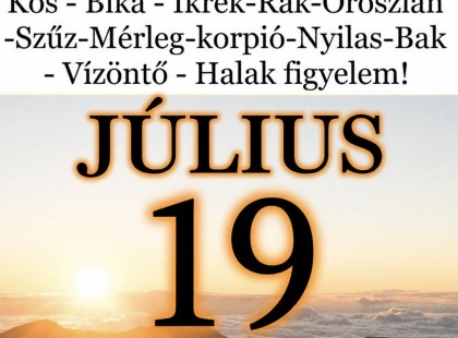 Komoly változást hoz a mai nap! Kos - Bika - Ikrek-Rák-Oroszlán-Szűz-Mérleg-Skorpió-Nyilas-Bak - Vízöntő - Halak figyelem!Hatalmas változást hoz a mai nap!Mai horoszkóp (VASÁRNAP)