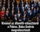 Kivonul az államfő-választásról a Fidesz, Baka András megválasztását színjátéknak tartják