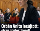 Orbán Anita lesújtott: olyan döntést hozott, amire még nem volt példa! 👇𝐂𝐢𝐤𝐤 𝐚 𝐡𝐨𝐳𝐳𝐚́𝐬𝐳𝐨́𝐥𝐚́𝐬𝐨𝐤𝐧𝐚́𝐥!