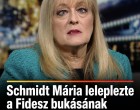 Schmidt Mária megtalálta a Fidesz bukásának felelősét