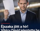 Éjszaka jött a hír!Vitézy Dávid jelentette be