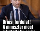 Óriási fordulat! A miniszter most jelentette be, amire senki sem számított! 👇𝐂𝐢𝐤𝐤 𝐚 𝐡𝐨𝐳𝐳𝐚́𝐬𝐳𝐨́𝐥𝐚́𝐬𝐨𝐤𝐧𝐚́𝐥!