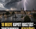 Brutális fordulat jön: 100 km/h-s széllel, villámlással és jégesővel érkezik a lehűlés!