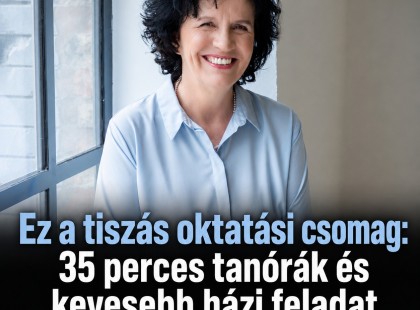 Ez a tiszás oktatási csomag: 35 perces tanórák és kevesebb házi feladat az alsó tagozatban