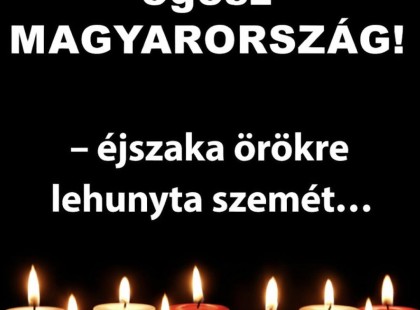 1 perce érkezett! Gyászba borult az ország – Szörnyű hírt kaptunk ma reggelre – nagy név távozott közülünk! ????? ? ?????́???́??́?????́?!